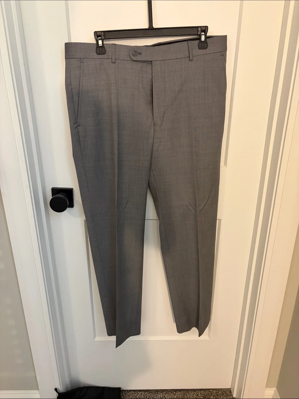 Joseph Abboud Men's Grey Textured Two-Button Suit Jacket and Pants
